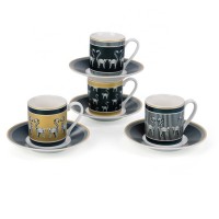 Wholesale ceramic custom espresso cups set luxury cup and saucer sets