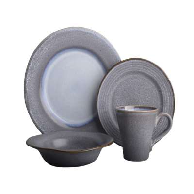 New promotion dinner set/dark grey stoneware dinnersets with price