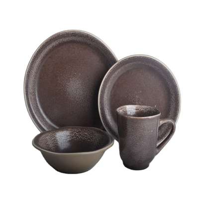 Hunan hualian ceramic Hot selling cheap dinnerware set customized stoneware dinnerset for home ware