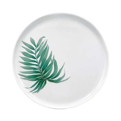 Hunan hualian Tableware sets in the style of small fresh and simple green leaves (plates and bowls)