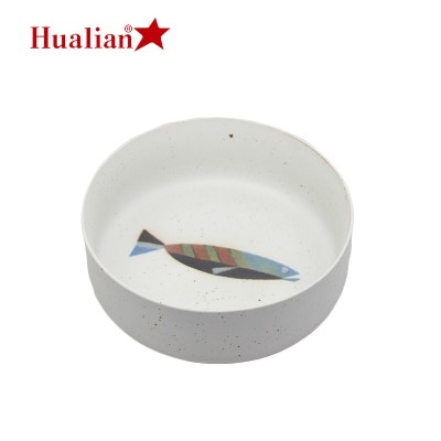 hualian factory pet bowl stoneware Animal Dish Dog Bowls Cat pet food bowl